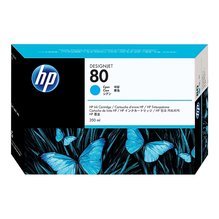 HP 80 Cyan Standard Yield Ink Cartridge (C4846A) Sansujyuku sansujyuku.com