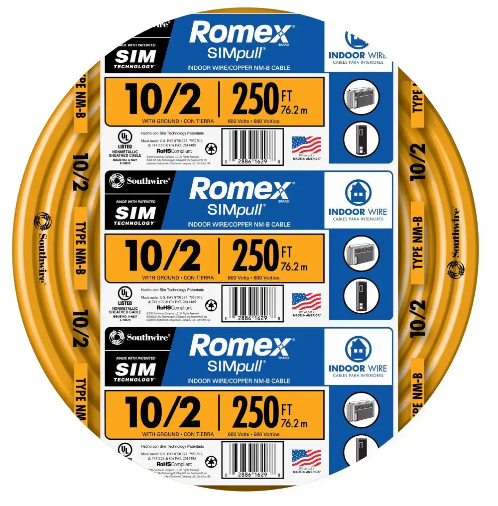 Southwire 250-ft 10/2 Romex SIMpull Solid Indoor CU NM-B W/G Individual Pack (By-the-roll) 28829055 Southwire 250-ft 10/2 Romex SIMpull Solid Indoor CU NM-B W/G Individual Pack (By-the-roll) 28829055 Sansujyuku sansujyuku.com