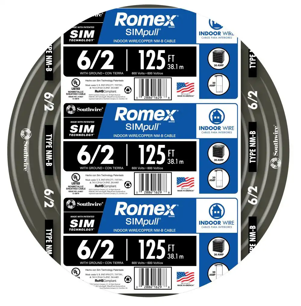 Southwire 125-ft 6/2 Romex SIMpull Stranded Indoor CU NM-B W/G Individual Pack (By-the-roll) 28894402 Southwire 125-ft 6/2 Romex SIMpull Stranded Indoor CU NM-B W/G Individual Pack (By-the-roll) 28894402 Sansujyuku sansujyuku.com