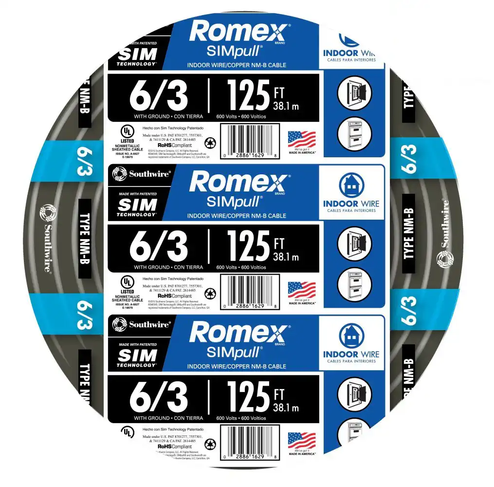 Southwire 125-ft 6/3 Romex SIMpull Stranded Indoor CU NM-B W/G Individual Pack (By-the-roll) 63950002 Southwire 125-ft 6/3 Romex SIMpull Stranded Indoor CU NM-B W/G Individual Pack (By-the-roll) 63950002 Sansujyuku sansujyuku.com