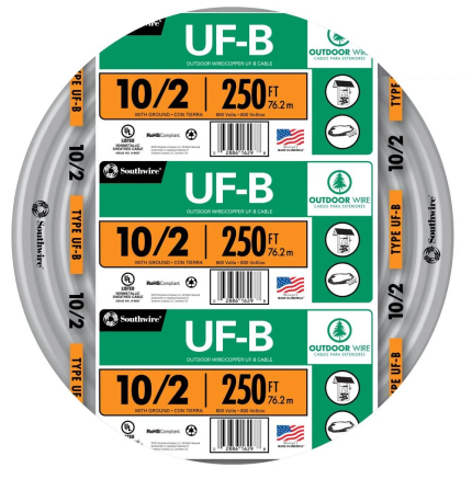 Southwire 250-ft 10/3 Solid UF-B Wire W/G (By-the-roll) 13059155 Sansujyuku sansujyuku.com