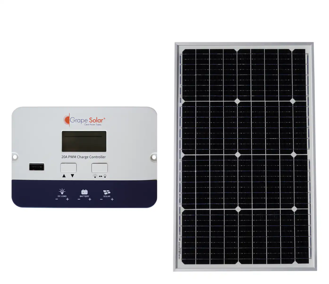 Grape Solar Off-Grid Power-Kit 12-Volt Portable Solar Power Kit GS-50-KIT Grape Solar Off-Grid Power-Kit 12-Volt Portable Solar Power Kit GS-50-KIT Sansujyuku sansujyuku.com