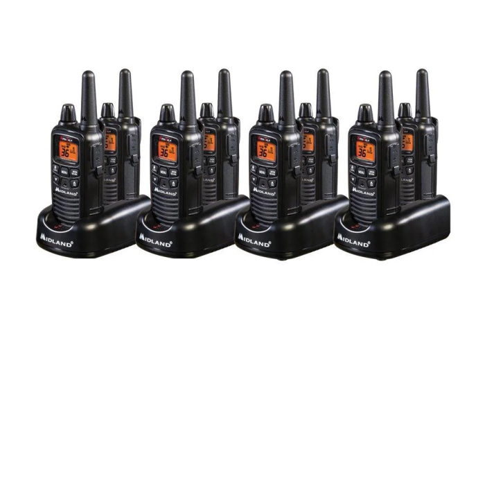 Midland 8 LXT600 License-Free FRS Walkie Talkies with Alarm, Clear Communication, Ni-MH Battery, Belt Clips | Walkie Talkie Series LXT600BBX4 Sansujyuku sansujyuku.com