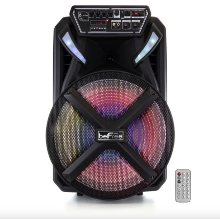 beFree Sound 10.5-in 400-Watt Bluetooth Compatibility Indoor Portable Speaker 84997279M Sansujyuku sansujyuku.com