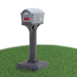 Simplay3 Ground Mount Gray Plastic Large Mailbox 42002R-03 Sansujyuku sansujyuku.com