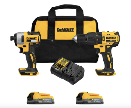 DEWALT 20V MAX POWERSTACK 2-Tool Combo Kit with 2 Batteries, Charger and Tool Bag DCK274E2 Sansujyuku sansujyuku.com