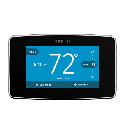 Emerson Black Smart Thermostat with Wi-Fi Compatibility ST75 Sansujyuku sansujyuku.com