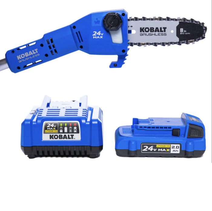 Kobalt 24-volt 8-in 2 Ah Pole Saw (Battery and Charger Included) KPS 1024A-03 Sansujyuku sansujyuku.com