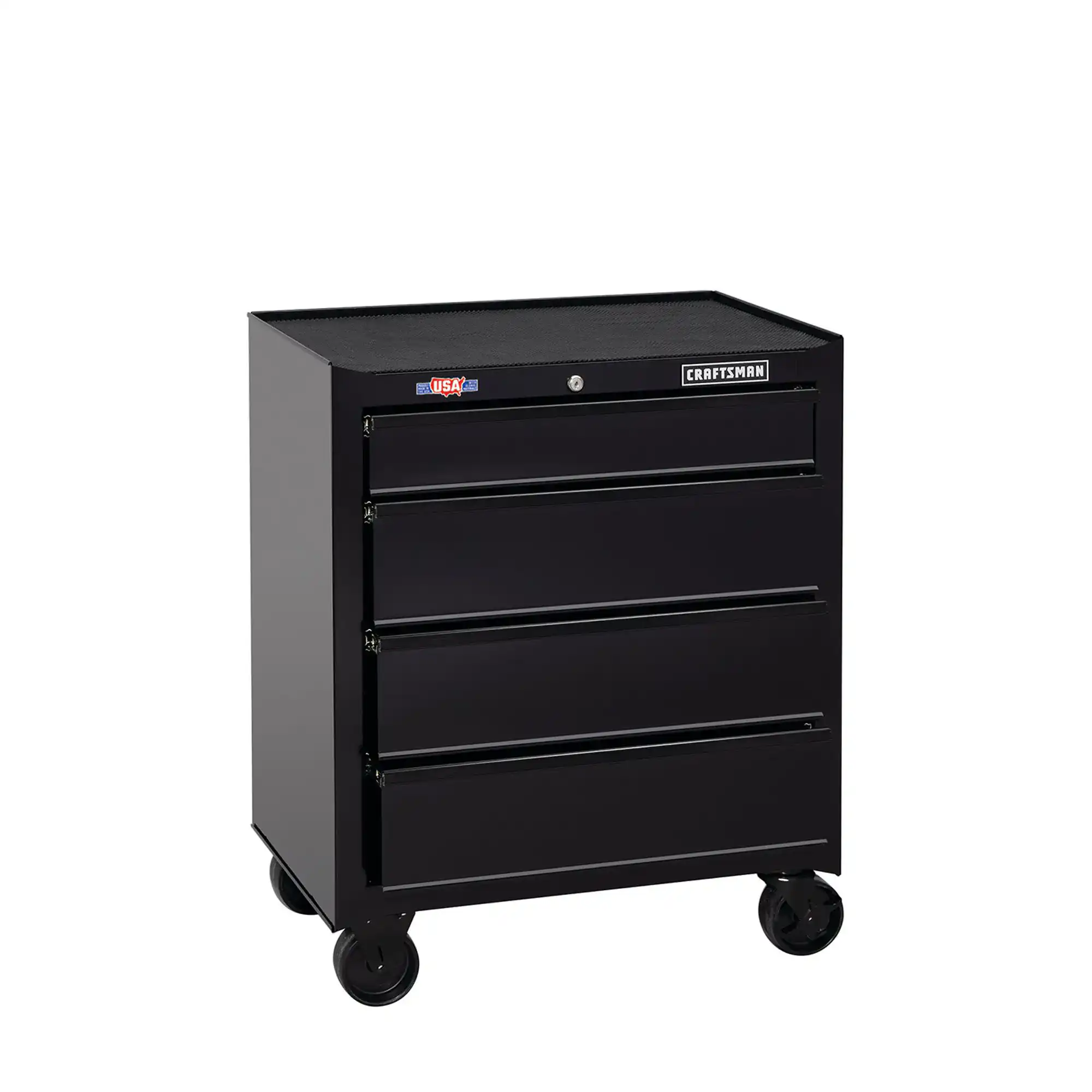 CRAFTSMAN 1000 Series 26.5-in W x 32.5-in H 4-Drawer Steel Rolling Tool Cabinet (Black) CMST22741BK CRAFTSMAN 1000 Series 26.5-in W x 32.5-in H 4-Drawer Steel Rolling Tool Cabinet (Black) CMST22741BK Sansujyuku sansujyuku.com